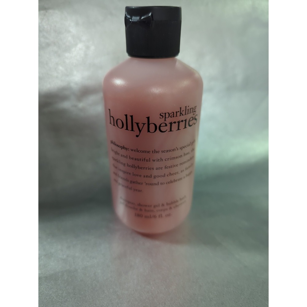 Philosophy Sparkling Hollyberries Shower gel bubble bath shampoo 6 fl oz NEW